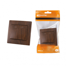 Выключатель 2 кл. с подсветкой 10А "ЭКО" (бук) "Таймыр"