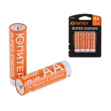 Батарейка AA LR6 1,5V alkaline 4шт. ЮПИТЕР