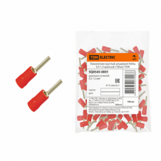 Наконечник круглый штыревой НкИш 0,5-1,5 красный (100шт) TDM