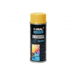 Эмаль аэрозольная универсальная светло-желтый INRAL Universal Enamel 400 мл