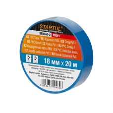 Изолента ПВХ 18ммх20м синяя STARTUL PROFI (130 мкм)