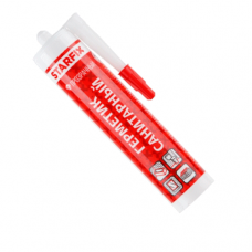 Герметик силиконовый санитарный STARFIX прозрачный, 300 мл