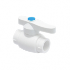 Кран шаровой ПП 20 стандарт белый РосТурПласт
